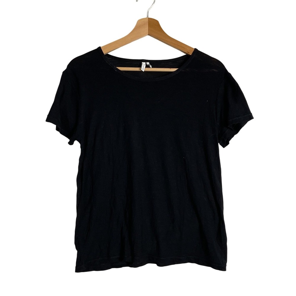 Comune Malibu Black Short Sleeve Cotton Modal Blend T-Shirt beach resort Small